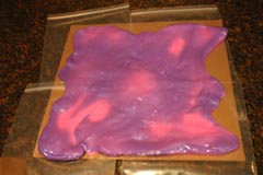 Heated putty showing hot spots