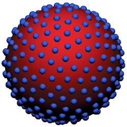 lattice of dots in a sphere