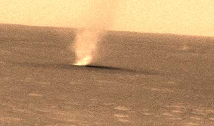 Dust devil on Mars