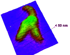 Nanostructure made with atom pinhole camera