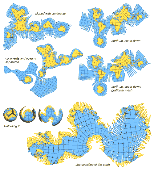 Unfolding the Earth - Myriahedral projections