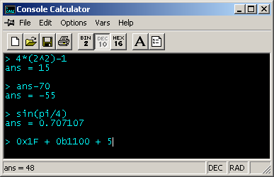 Console Calculator