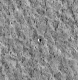 After three decades lost on the Red Planet, Viking 2's backshell is spotted from space (Image: NASA)