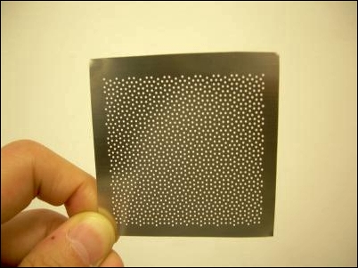 Quasicrystal holes