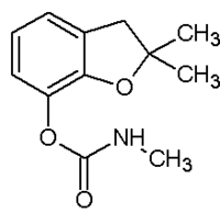 Strukturn vzorec karbofuranu