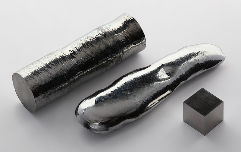 File:Rhenium single crystal bar and 1cm3 cube.jpg