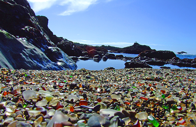 Glass Beach in California - Unique landscape