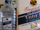 estilitrov plastov barel, na jeho etiket je uvedeno Originl vodka ...