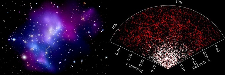 A galaxy cluster as seen by the Hubble Space Telescope