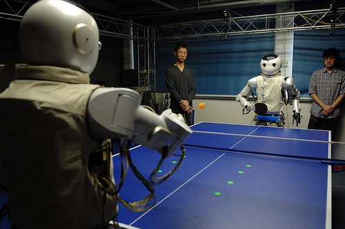 Ping-pong robots debut in China (w/ video)