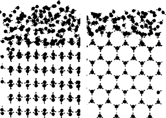 Molecular structure of ice near the surface